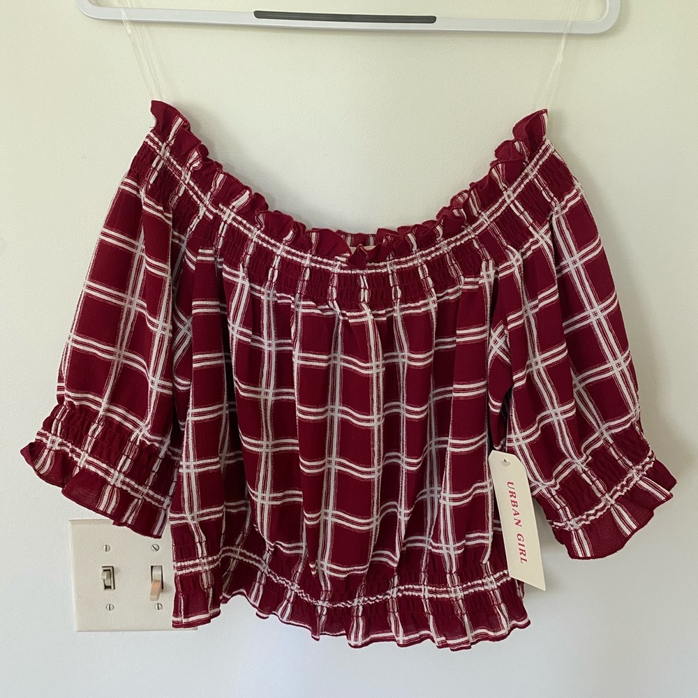 NWT Off the Shoulder Crop Top